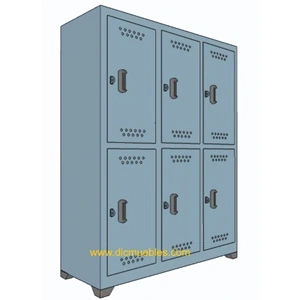 Locker para cascos de 6 puestos