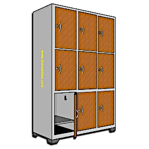 Locker de lujo de 6 puestos
