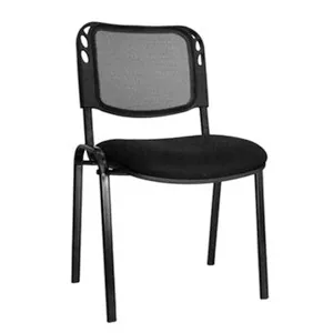 Silla secretaria con espaldar mediano y brazos.